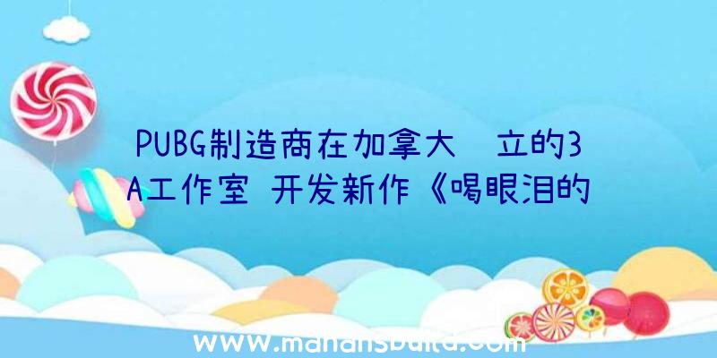 PUBG制造商在加拿大设立的3A工作室